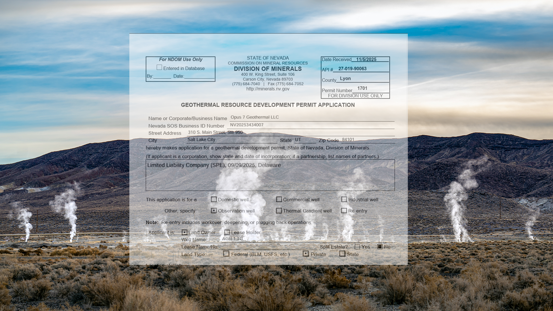 Image for Geothermal Permits